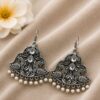 Peacock Hook Earring Elegant Traditional Designer Brass Jewelry