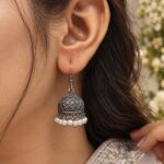 Oxidised Jhumka Earrings – Stunning Traditional Design for Elegant Everyday Style