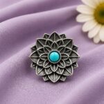 Vintage Flower Ring – Gorgeous Elegant Statement Jewelry for Women - "Aqua"