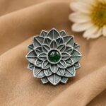 Vintage Flower Ring – Gorgeous Elegant Statement Jewelry for Women - "Green"