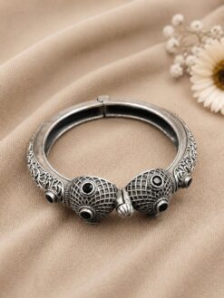 Designer Silver Kada Elegant Traditional Brass Bracelet Jewelry for Women