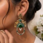 Two Tone Peacock Earring – Exquisite Elegant Traditional Jewelry for Women