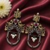 Two Tone Peacock Earring – Exquisite Elegant Traditional Jewelry for Women 19 Two Tone Peacock Earring Elegant Traditional Brass Jewelry for Women