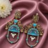 Two Tone Peacock Earring – Exquisite Elegant Traditional Jewelry for Women 15 Two Tone Peacock Earring Elegant Traditional Brass Jewelry for Women