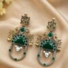 Two Tone Peacock Earring – Exquisite Elegant Traditional Jewelry for Women 12 Two Tone Peacock Earring Elegant Traditional Brass Jewelry for Women