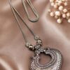 Premium Silver Necklace Elegant Designer Silver Tone Brass Jewelry