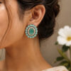 Beautiful Round Stud Earring Elegant Designer Premium Brass Jewelry