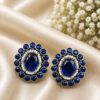 Beautiful Round Stud Earring Elegant Designer Premium Brass Jewelry