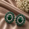 Beautiful Round Stud Earring Elegant Designer Premium Brass Jewelry