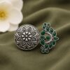 Oxidized Floral Ring – Gorgeous Traditional Jewelry for Elegant Style 15 Oxidized Floral Ring Elegant Traditional Flower Design Brass Jewelry