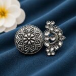 Oxidized Floral Ring – Gorgeous Traditional Jewelry for Elegant Style - "White"
