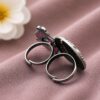 Oxidized Floral Ring – Gorgeous Traditional Jewelry for Elegant Style 16 Oxidized Floral Ring Elegant Traditional Flower Design Brass Jewelry
