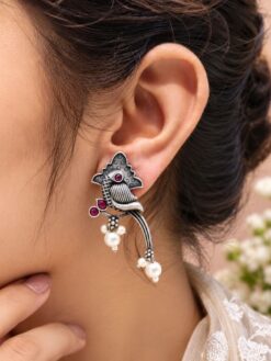 Oxidized Unique Bird Earring traditional brass jewelry premium polish stylish bird design earrings