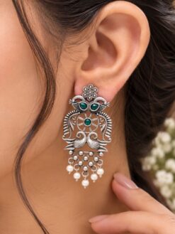 Stylish Peacock Earring traditional brass jewelry premium polish elegant peacock design fashion earrings