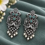 Stylish Peacock Earring – Gorgeous Traditional Jewelry for Elegant Occasions - "MInt"