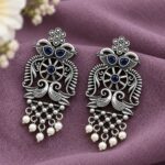 Stylish Peacock Earring – Gorgeous Traditional Jewelry for Elegant Occasions - Blue