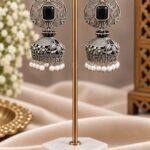 Oxidized Silver Jhumka Earring – Dazzling Traditional Jewelry for Every Occasion - "Black"