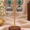 Oxidized Silver Jhumka Earring traditional brass jewelry premium polish elegant ethnic fashion accessory