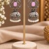 Oxidized Silver Jhumka Earring traditional brass jewelry premium polish elegant ethnic fashion accessory