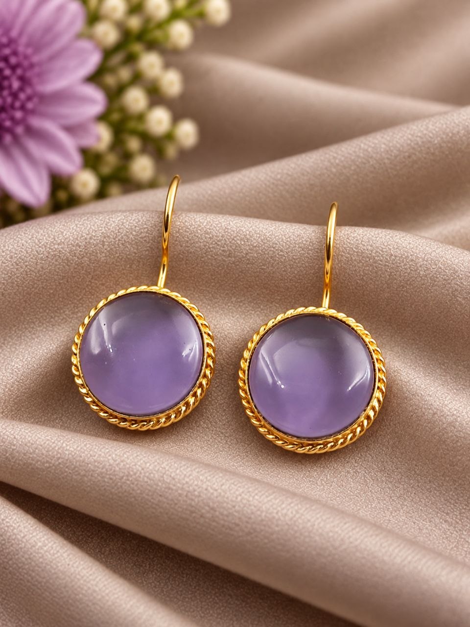 Gold Plated Round Hook Earring – Elegant Jewelry for Every Occasion 9 Gold Plated Round Hook Earring elegant brass jewelry premium gold finish