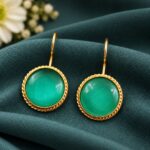 Gold Plated Round Hook Earring – Elegant Jewelry for Every Occasion - "MInt"