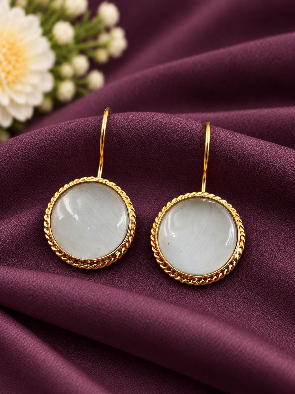 Gold Plated Round Hook Earring – Elegant Jewelry for Every Occasion 7 Gold Plated Round Hook Earring elegant brass jewelry premium gold finish