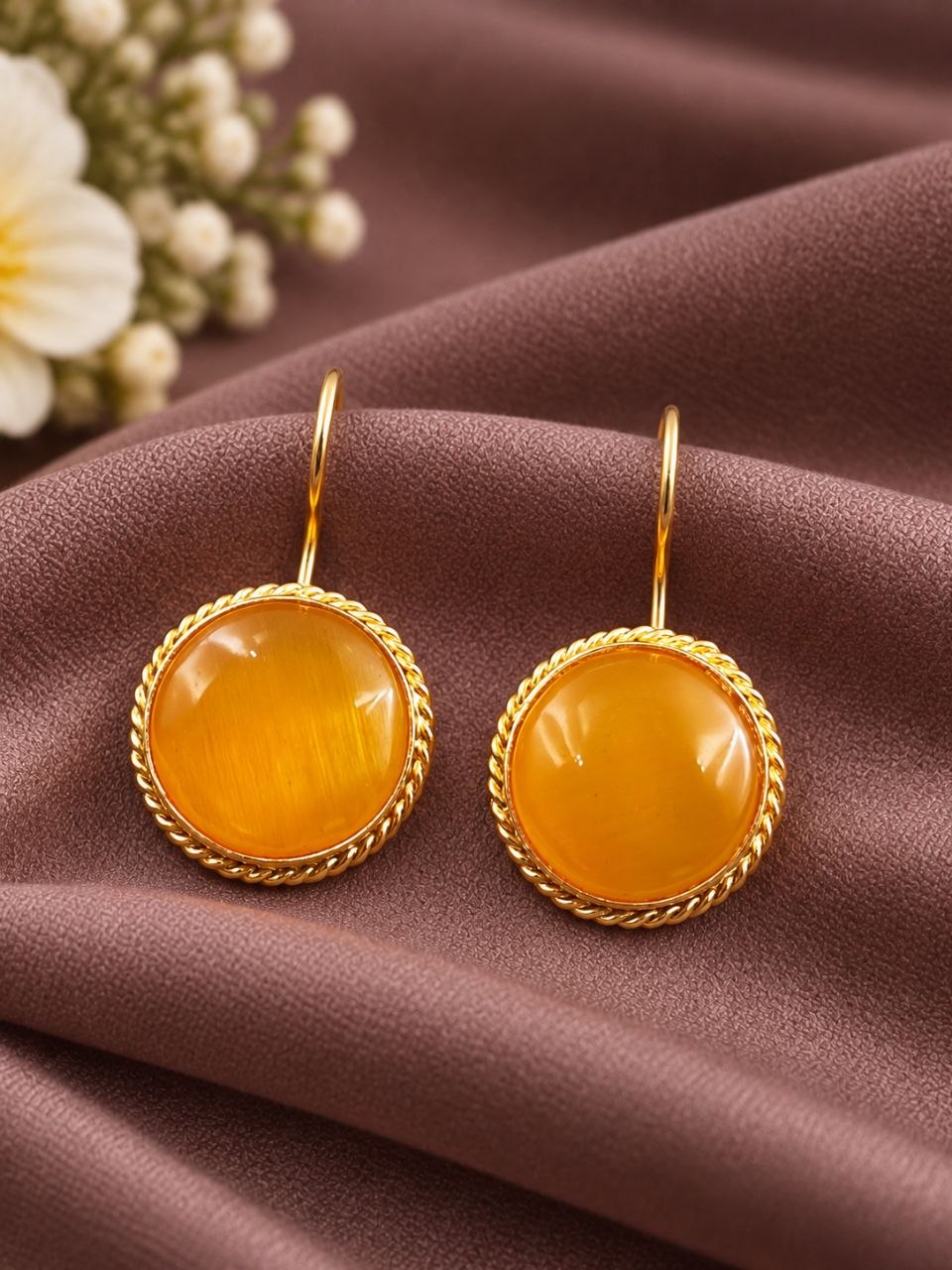 Gold Plated Round Hook Earring – Elegant Jewelry for Every Occasion 5 Gold Plated Round Hook Earring elegant brass jewelry premium gold finish