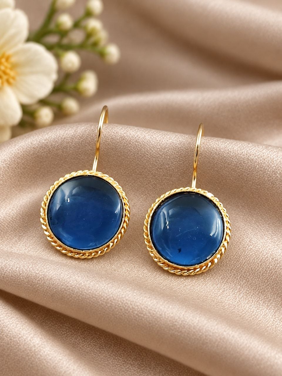 Gold Plated Round Hook Earring – Elegant Jewelry for Every Occasion 3 Gold Plated Round Hook Earring elegant brass jewelry premium gold finish