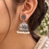 Oxidized Leaf Jhumka Earring with leaf design and premium traditional jewelry finish