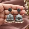 Oxidized Leaf Jhumka Earring with leaf design and premium traditional jewelry finish