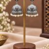 Oxidized Leaf Jhumka Earring with leaf design and premium traditional jewelry finish