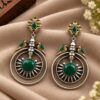 Two Tone Bird Earring with artistic bird design and premium polished finish
