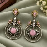 Two Tone Bird Earring – Artistic Design for Elegant Everyday Styling - ''BabyPink''