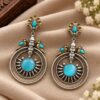 Two Tone Bird Earring with artistic bird design and premium polished finish