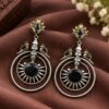 Two Tone Bird Earring with artistic bird design and premium polished finish