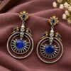 Two Tone Bird Earring with artistic bird design and premium polished finish