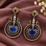 Two Tone Bird Earring – Artistic Design for Elegant Everyday Styling - Blue