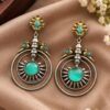 Two Tone Bird Earring with artistic bird design and premium polished finish