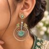Two Tone Bird Earring with artistic bird design and premium polished finish