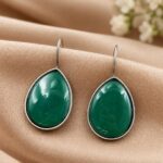 Drop Hook Earring for Elegant Everyday and Party Wear Looks - "Green"