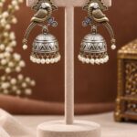 Two Tone Peacock Jhumka Earring for Elegant Traditional Looks - ''BabyPink''