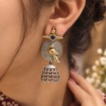 Gorgeous Two Tone Bird Jhumka Earring for Traditional and Festive Looks