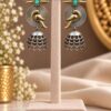 Two Tone Bird Jhumka Earring with elegant bird motif and premium brass finish