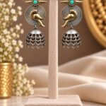 Gorgeous Two Tone Bird Jhumka Earring for Traditional and Festive Looks - "MInt"