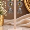 Two Tone Bird Jhumka Earring with elegant bird motif and premium brass finish