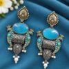 Unique Two Tone Peacock Earring with elegant peacock motif and premium brass polish