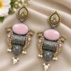 Unique Two Tone Peacock Earring with elegant peacock motif and premium brass polish