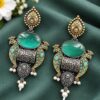 Unique Two Tone Peacock Earring with elegant peacock motif and premium brass polish