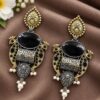 Unique Two Tone Peacock Earring with elegant peacock motif and premium brass polish
