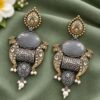 Unique Two Tone Peacock Earring with elegant peacock motif and premium brass polish